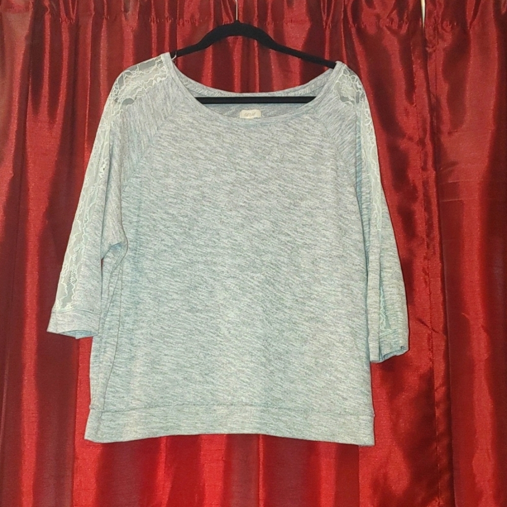 Aerie Sweatshirt With Lace Detail